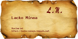 Lacko Mínea névjegykártya